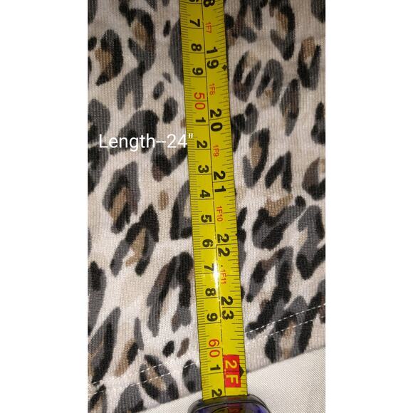 Karen Neuburger Leopard Print Tank Sz L Live Love Lounge Soft Racer Back Large - Picture 6 of 11